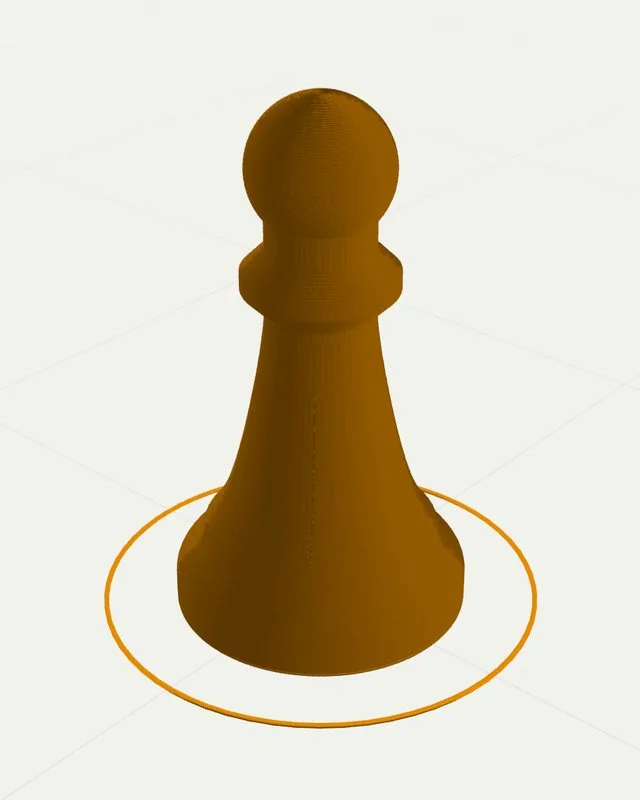 Schach-Bauer, entworfen mit p2print, in der Druckvorschau